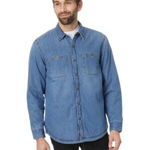 L.L.Bean Mens 1912 Heritage Lined Shirt Jac Jacket Medium Reg Stonewashed Blue